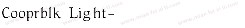 Cooprblk Light字体转换